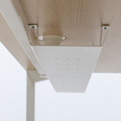 Bureau droit L180 Orme / Blanc