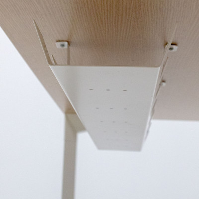 Bureau droit L160 Orme / Blanc