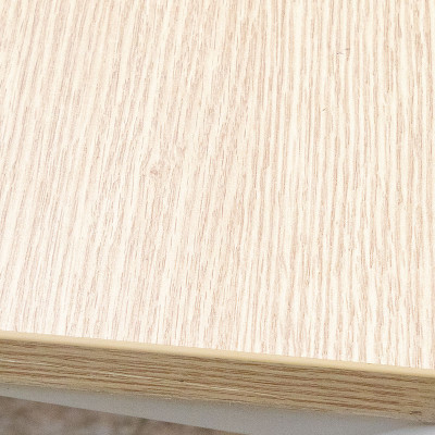Bureau droit L180 Orme / Blanc