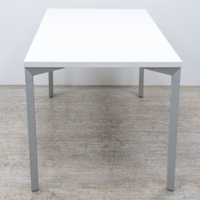 Bureau L180 Blanc / Gris Aluminium