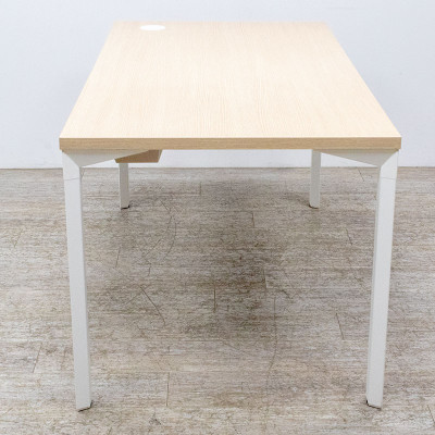 Bureau droit L160 Orme / Blanc
