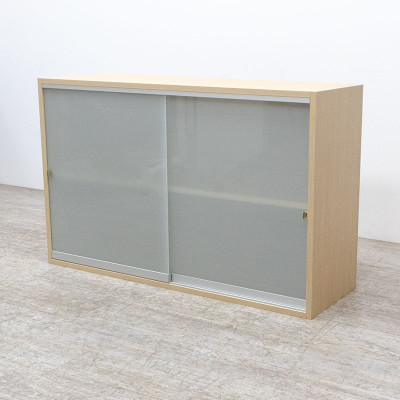 Armoire basse L112 Verre / Chêne