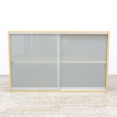 Armoire basse L112 Verre / Chêne