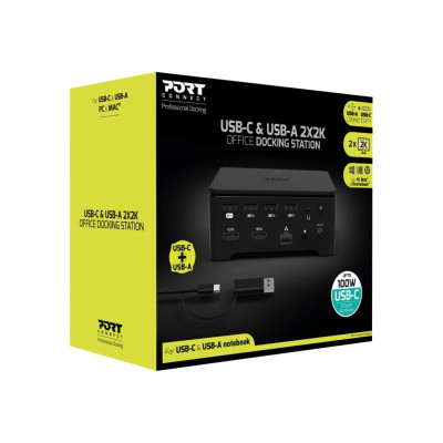 PORT CONNECT 2x2K USB-C 100w Dock
