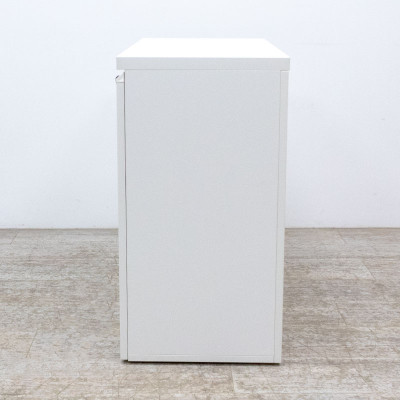 Armoire basse L80 portes b. blanc