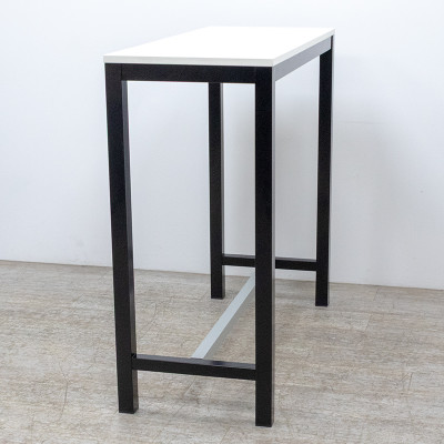 Table haute L120 Blanc / Noir