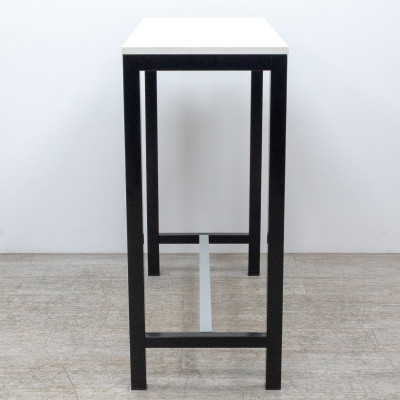 Table haute L120 Blanc / Noir