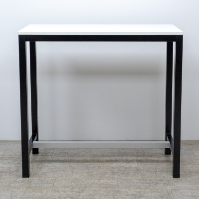 Table haute L120 Blanc / Noir