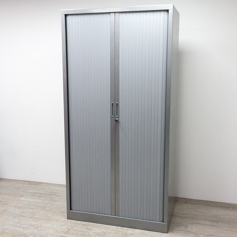 Armoire haute L100 Gris / Gris Alu