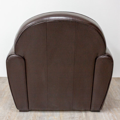 Fauteuil en cuir Brun foncé