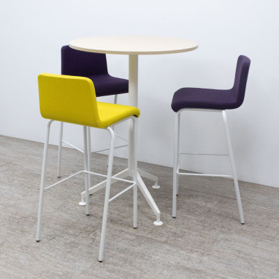 Table haute ronde Ø80 Chêne fil