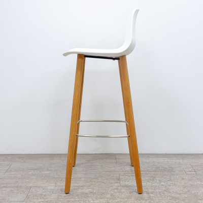 Tabouret haut Bois / Blanc