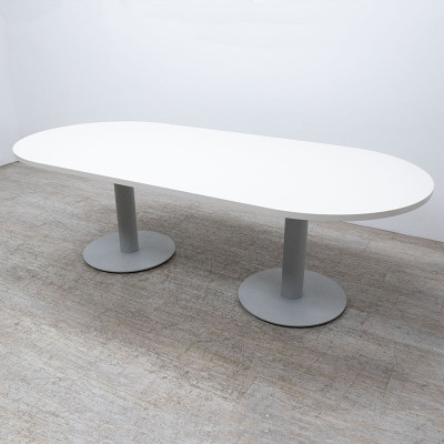 Table de réunion ovale L 240 Blanc