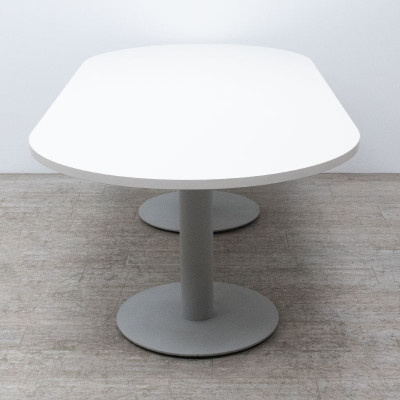 Table de réunion ovale L 240 Blanc
