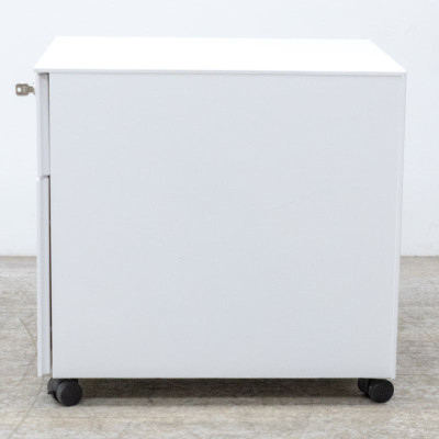 Caisson 2 tiroirs Blanc avec clé