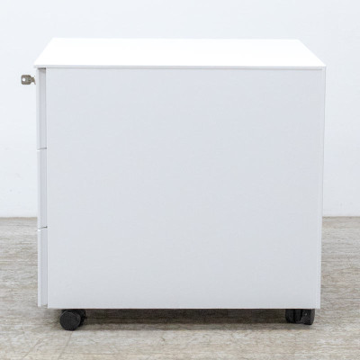 Caisson 3 tiroirs Blanc avec clé