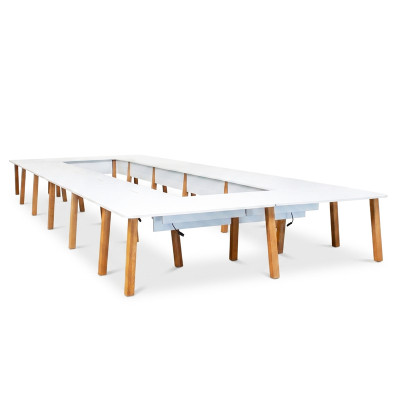 KAMO Table de réunion L801 Blanc