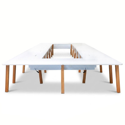 KAMO Table de réunion L801 Blanc