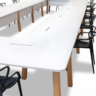 KAMO Table de réunion L801 Blanc