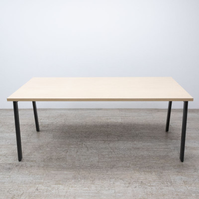 Table de réunion L180 Chêne / Noir