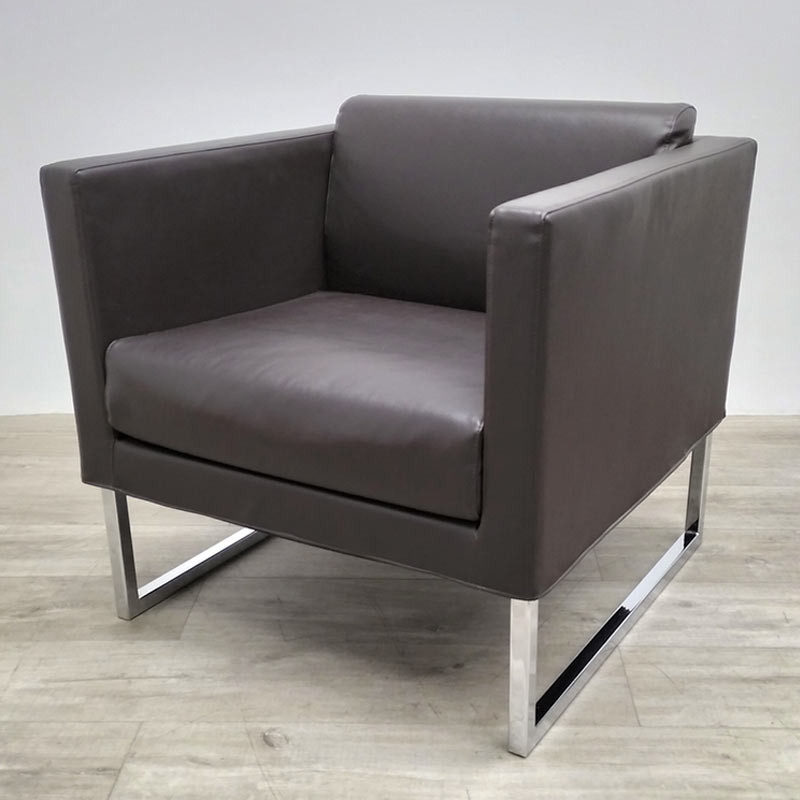Fauteuil Tacchini cuir Brun 2nd C.