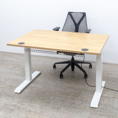 Bureau électrique L120 Chêne/Blanc