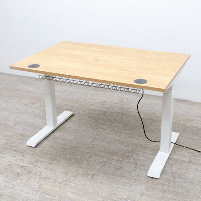 Bureau électrique L120 Chêne/Blanc