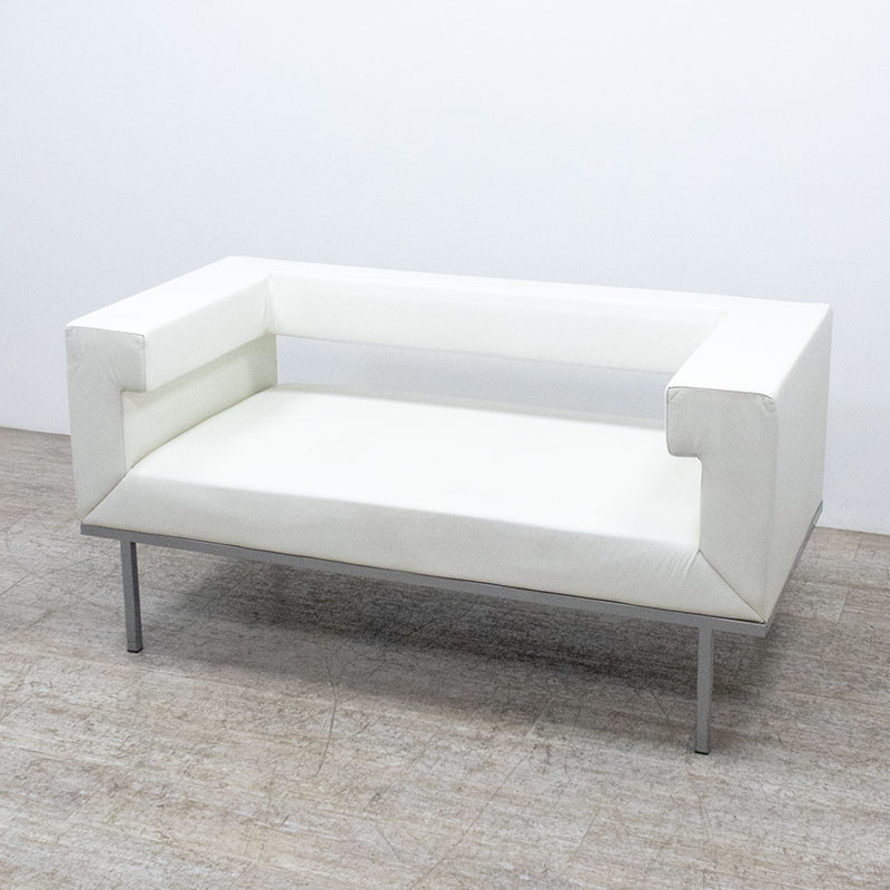 KLÖBER Canapé L150 Cuir Blanc 2nd C