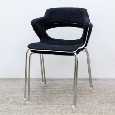 Chaise 4 pieds Noir / Blanc