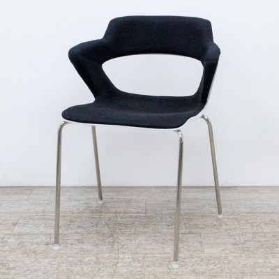 Chaise 4 pieds Noir / Blanc