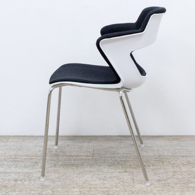 Chaise 4 pieds Noir / Blanc