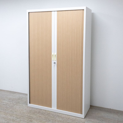 Armoire haute L120 Bouleau/ Blanc