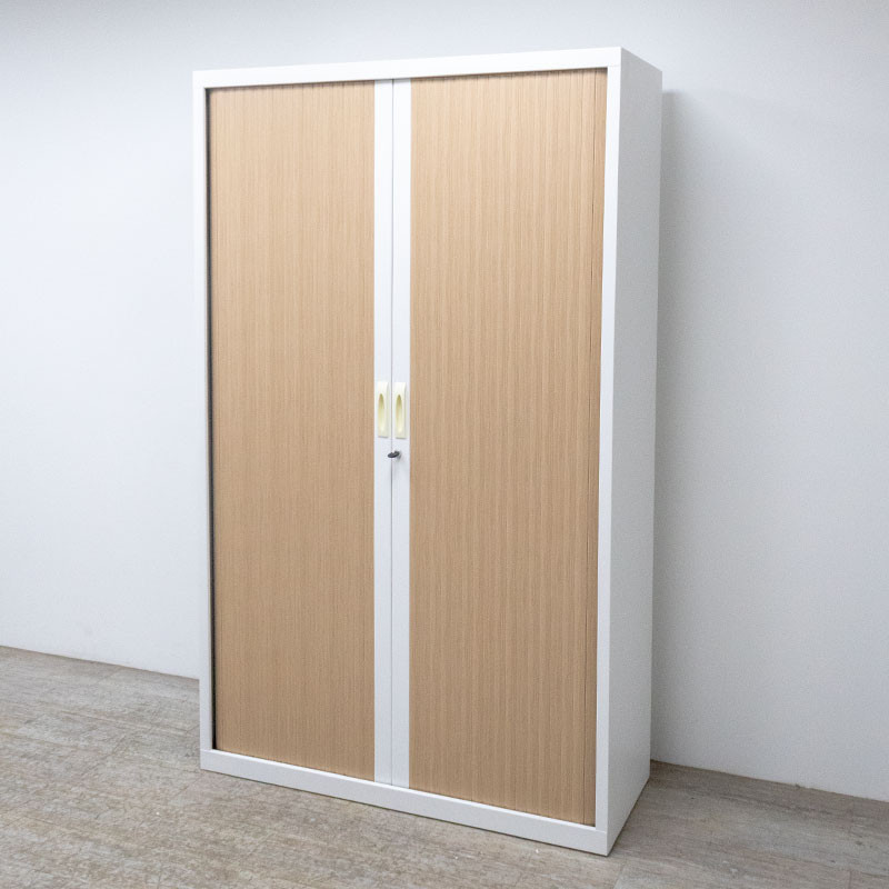 Armoire haute L120 Bouleau/ Blanc