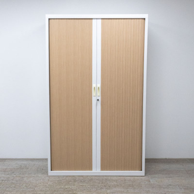 Armoire haute L120 Bouleau/ Blanc