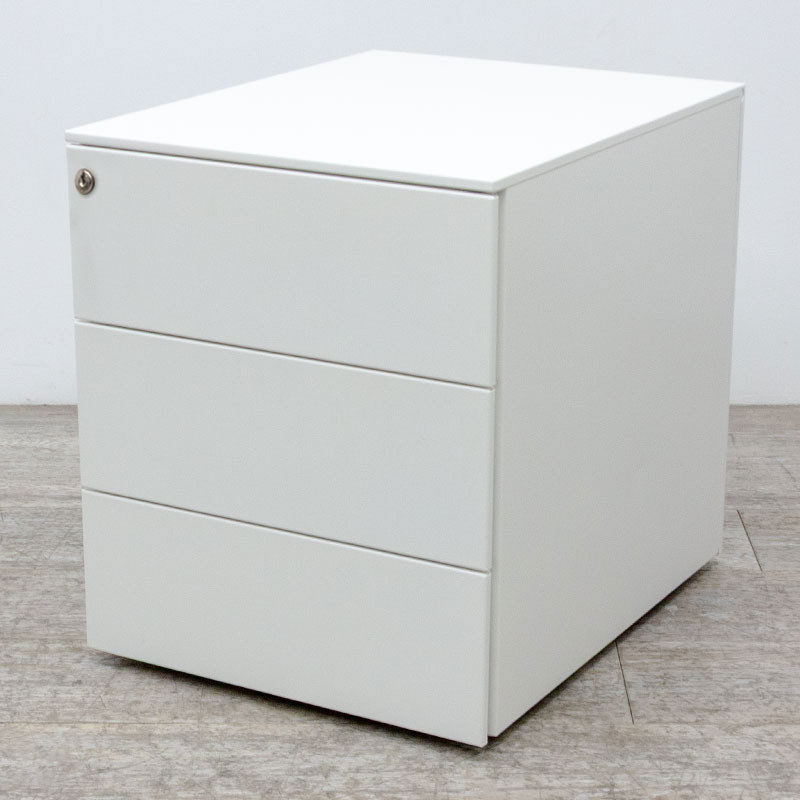 Caisson 3 tiroirs Blanc sans clé