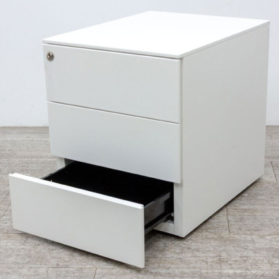 Caisson 3 tiroirs Blanc sans clé