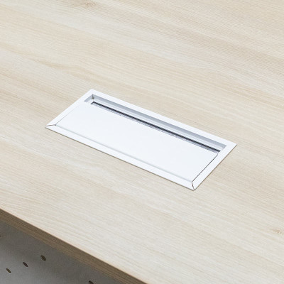 Bureau L160 avec retour+voile Frêne