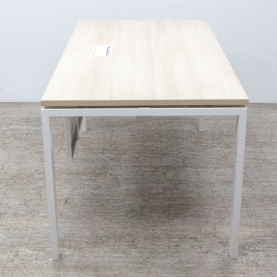 Bureau droit L160 Acacia / Blanc