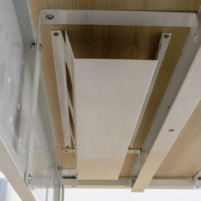 Bureau L160 avec retour+voile Frêne