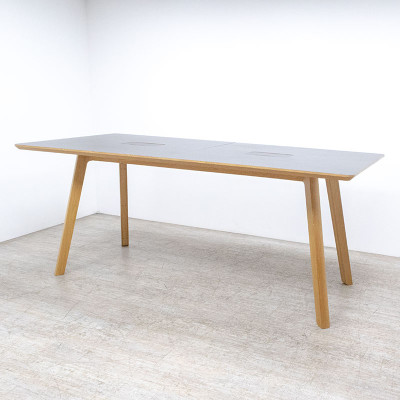 Table haute L260 Noir / Bois