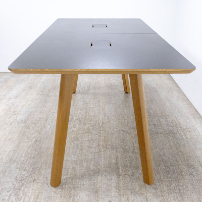 Table haute L260 Noir / Bois