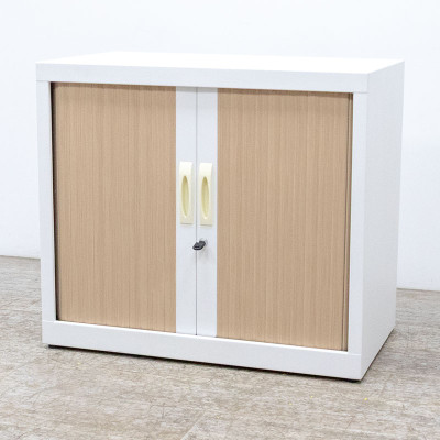 Armoire mini L80 Blanc / Bouleau