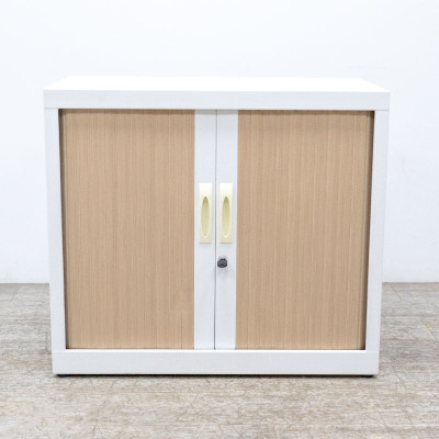 Armoire mini L80 Blanc / Bouleau