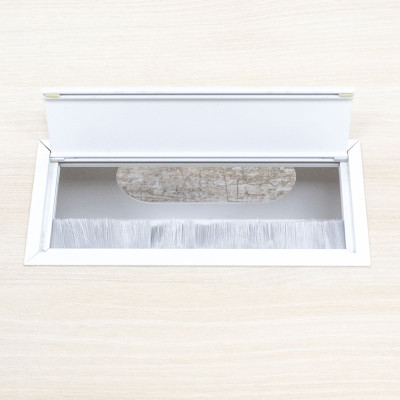 Bureau droit L160 Frêne / Blanc