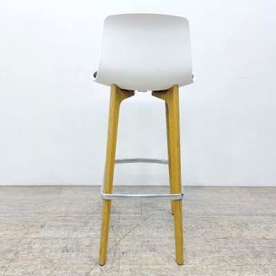 Tabouret d'occasion reconditionné Enea Lottus Wood Blanc Noir