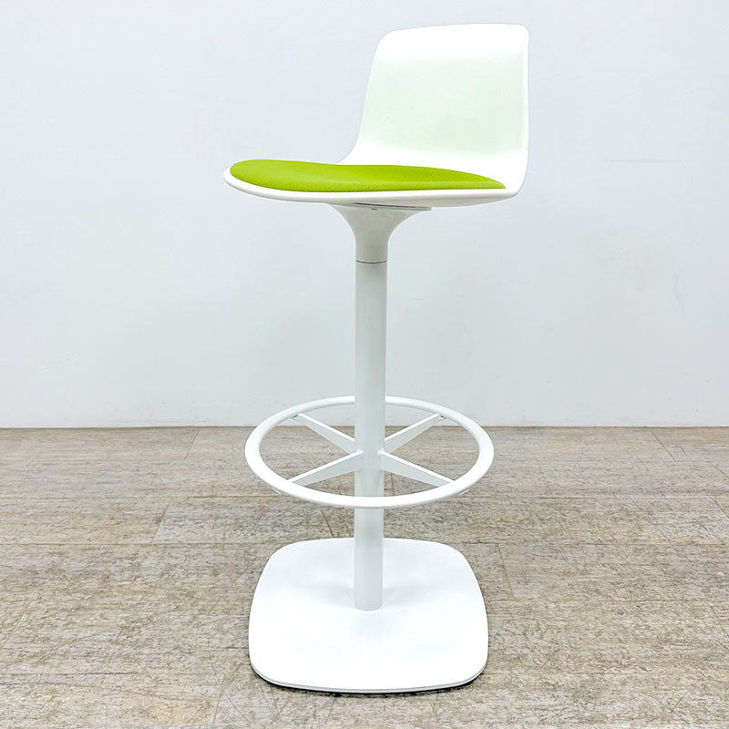 Tabouret haut d'occasion reconditionné Enea Lotus Blanc / Vert