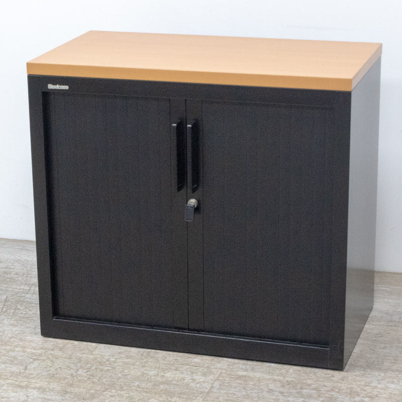 STEELCASE mini L80 Noir / Merisier