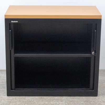 STEELCASE mini L80 Noir / Merisier