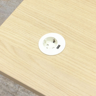 Bureau électrique L160 Frêne /Blanc