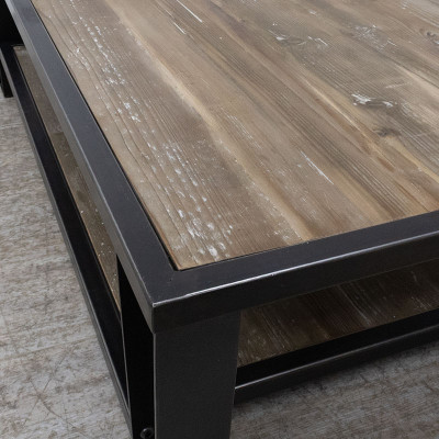 Table basse L120 Bois / Noir